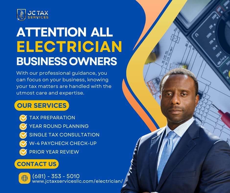 Electrician - jc tax services | tax preparation + tax advisory electricians tax preparation and planning