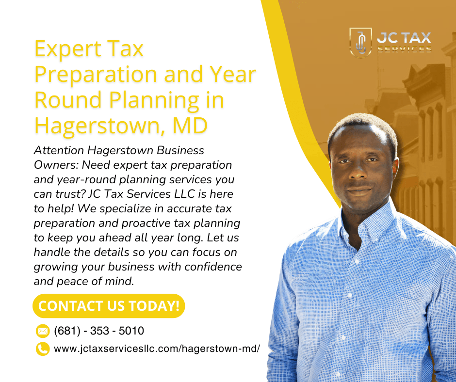 Hagerstown md - jc tax services | tax preparation + tax advisory hagerstown, md tax preparation and planning