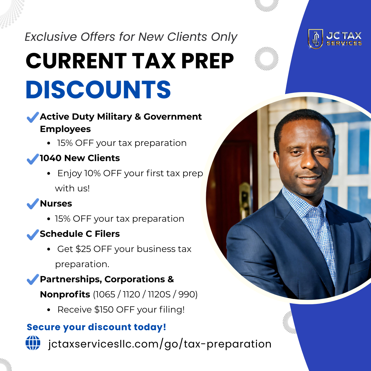 jc tax services current tax prep discounts